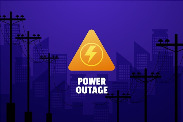 Free Vector gradient power outage background