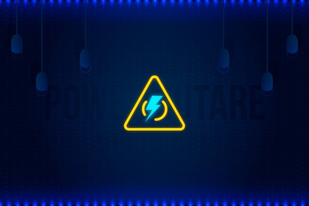 Free Vector gradient power outage background