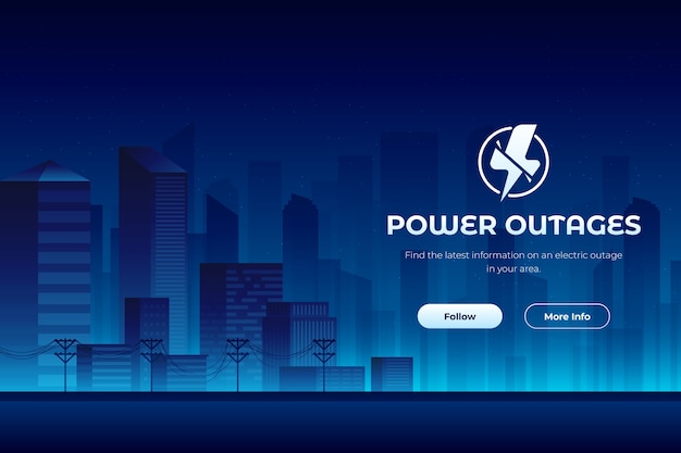 Free vector gradient power outage background