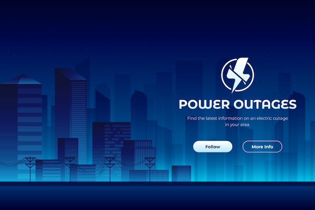 Gradient power outage background