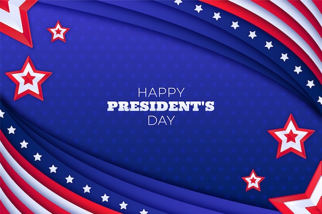 Free Vector gradient presidents day background