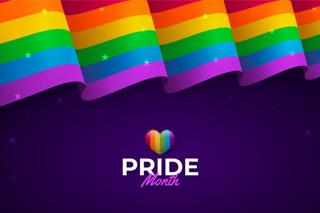 Gradient pride month background