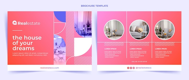 Free Vector gradient real estate brochure