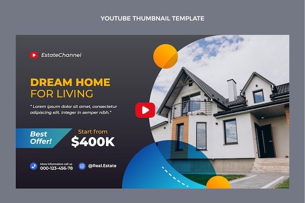 Gradient real estate youtube thumbnail