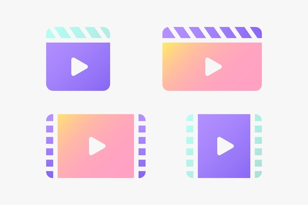 Free Vector gradient reels design set