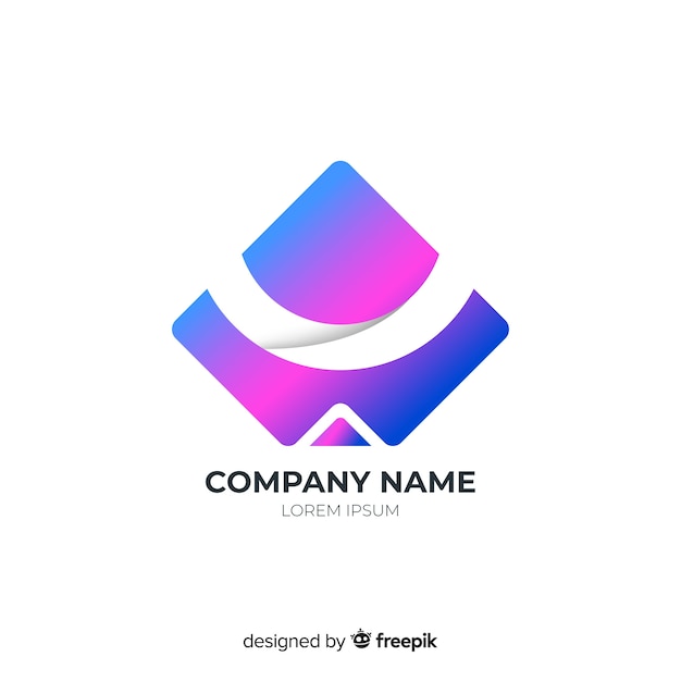 Free Vector gradient rounded abstract business logotype