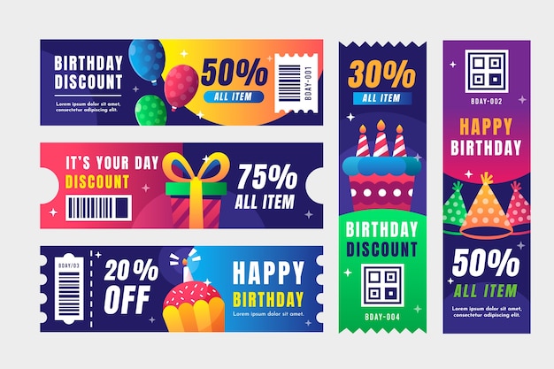 Free vector gradient sale coupon design template