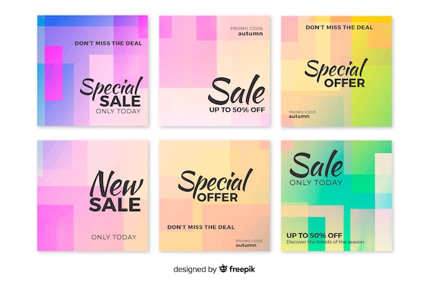 Gradient sale instagram post collection