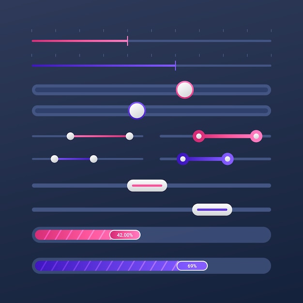 Gradient sliders collection