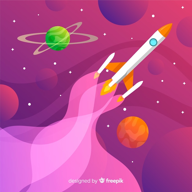 Gradient space with a rocket