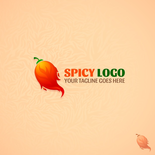 Free Vector gradient spicy logo design