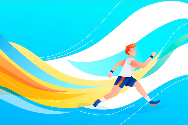 Free Vector gradient sport games illustration