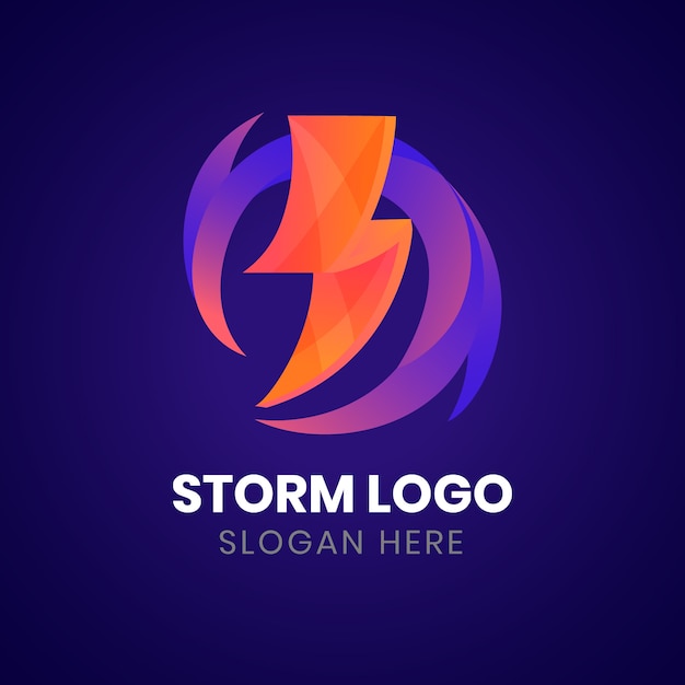 Gradient storm logo template