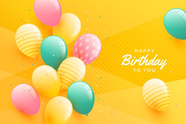 Gradient style birthday background