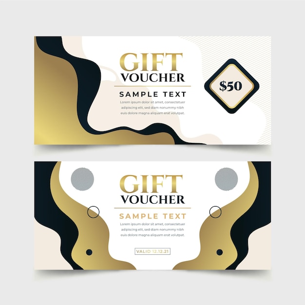 Gradient style gift voucher banners