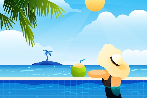 Free Vector gradient summer background