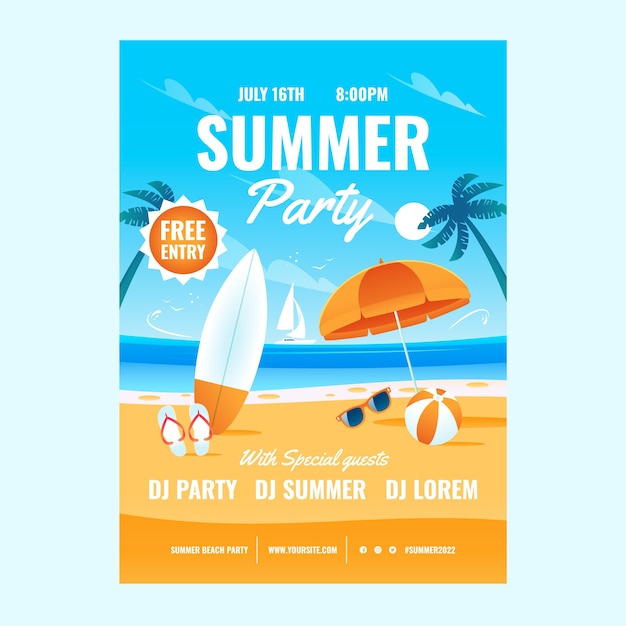 Gradient summer poster