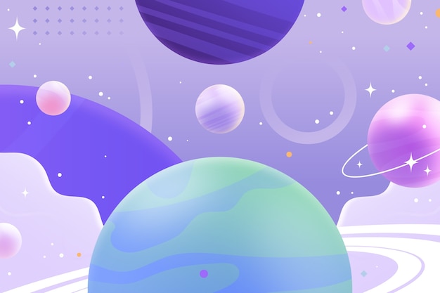 Free vector gradient surrealist galaxy illustration