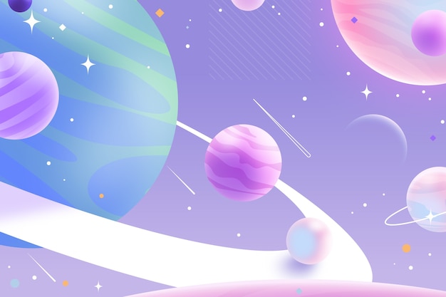 Free Vector gradient surrealist galaxy illustration