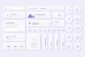 Free vector gradient ui/ux elements collection