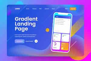 Free vector gradient ui/ux landing page