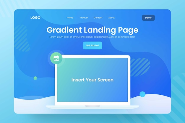 Free vector gradient ui/ux landing page