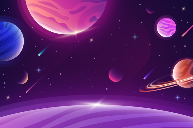 Free Vector gradient universe background