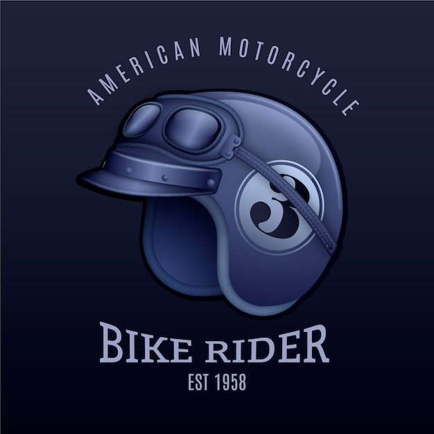 Free Vector gradient vintage motorcycle logo