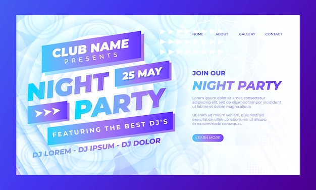 Free vector gradient white party template