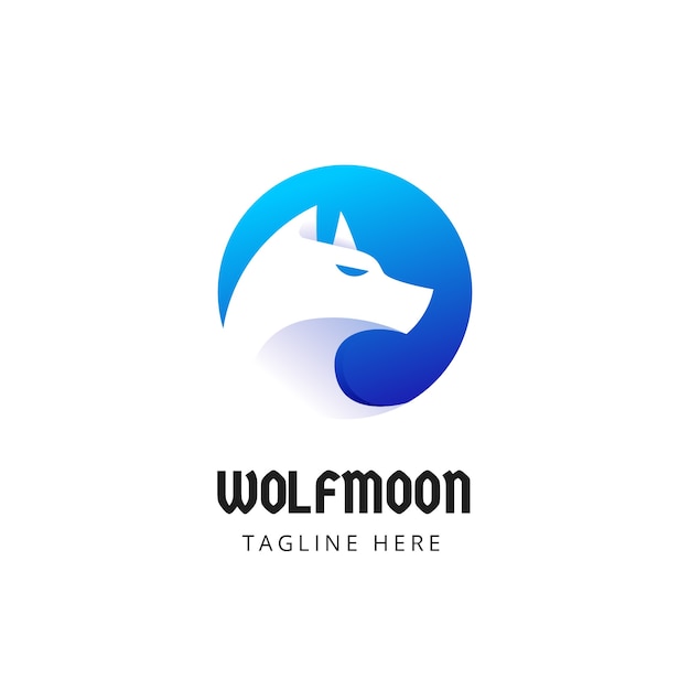 Free vector gradient wolf logo