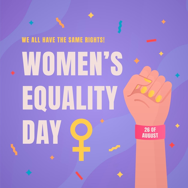 Free vector gradient women's equality day illustration