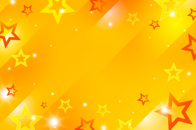 Free vector gradient yellow star background