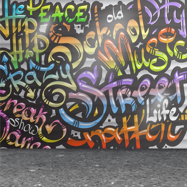 Graffiti wall background