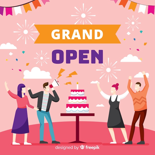 Free Vector grand opening