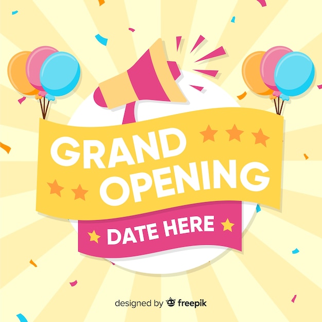 Free Vector grand opening