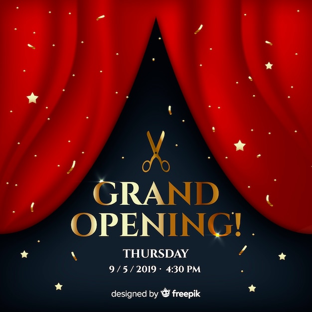 Free Vector grand opening