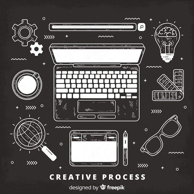 Free vector graphic design creative process
