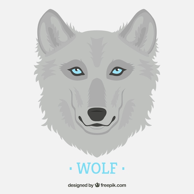 Free Vector gray wolf background