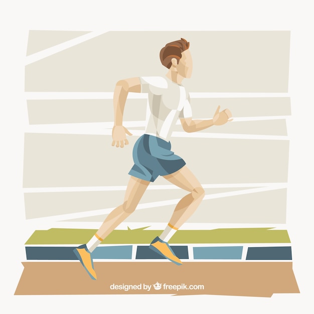 Free Vector great background of sportsman running