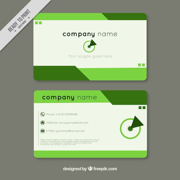 Free Vector green abstract corporate card