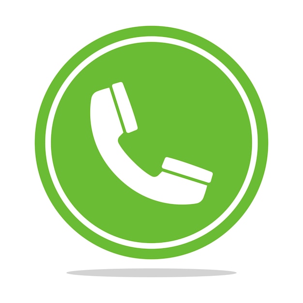 Free vector green answer phone circle