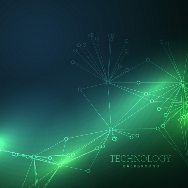 Free vector green background about technology