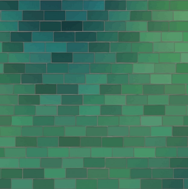 Free Vector green background made of bricks