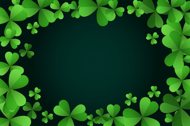 Green clover leaves st patricks day background