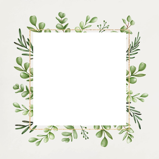 Free vector green floral frame