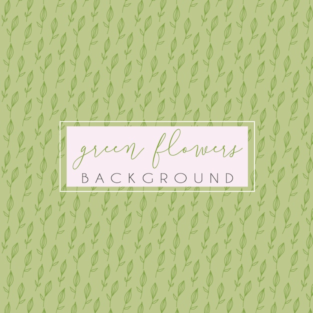 Free Vector green flowers pattern design