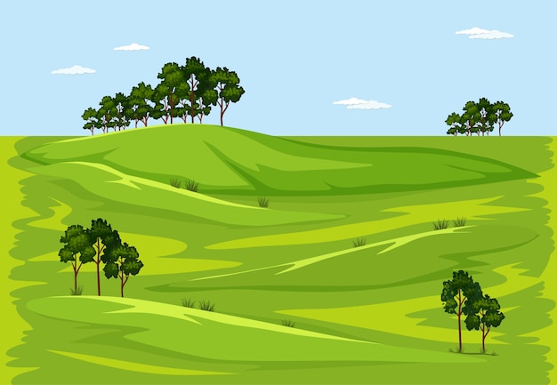 Free Vector green nature outdoor landscape