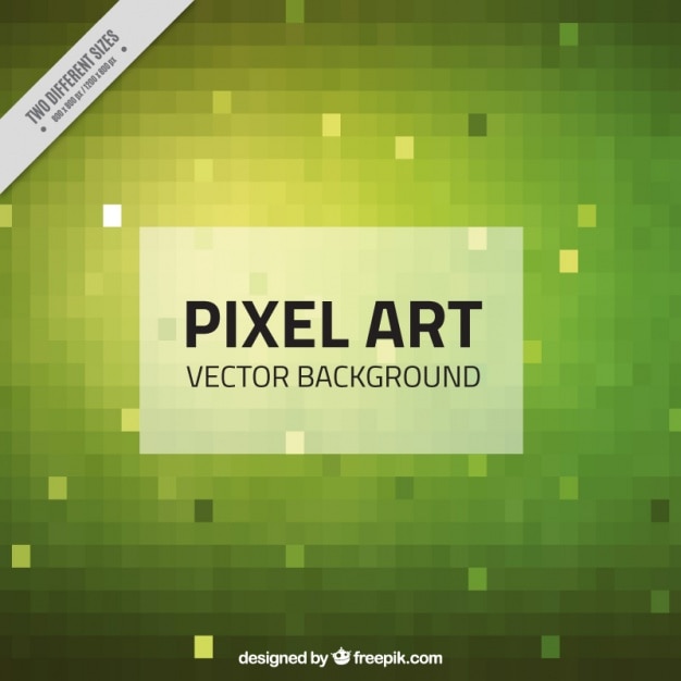 Free vector green pixels background