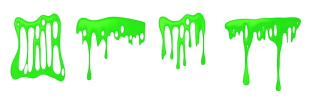 Free Vector green slime mucus drip