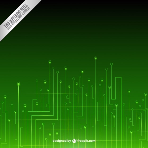 Free vector green technology background